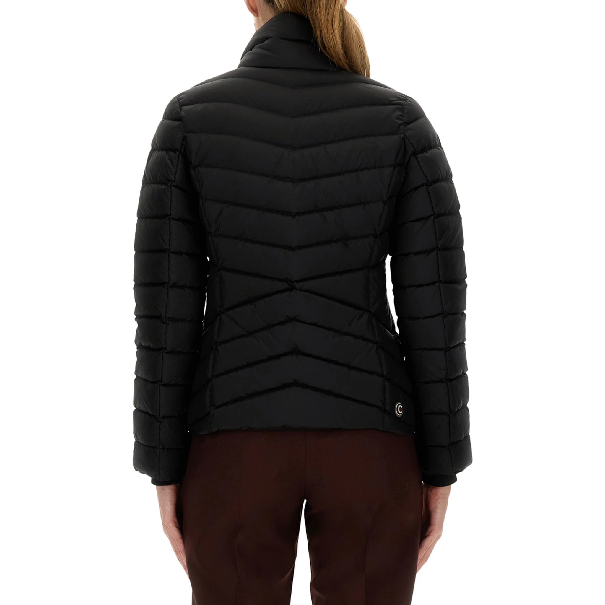 DOWN JACKET WITH KNITTED CUFFS