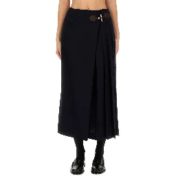 MIDI SKIRT WITH TOGGLE