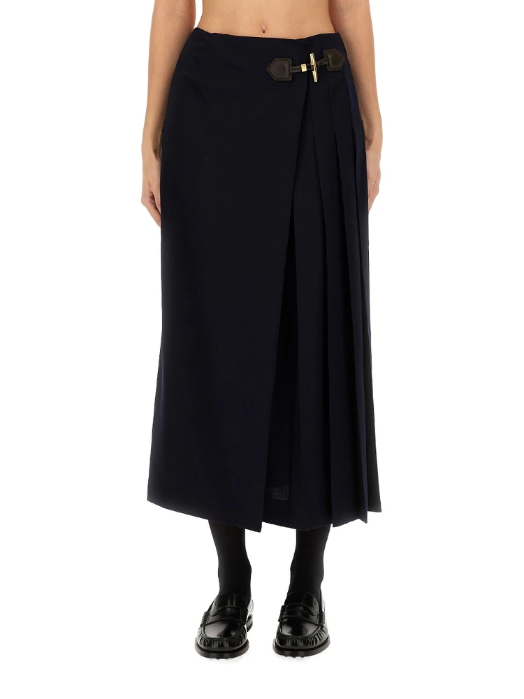 MIDI SKIRT WITH TOGGLE