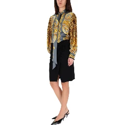 MIDI SKIRT WITH ASYMMETRICAL HEMLINE