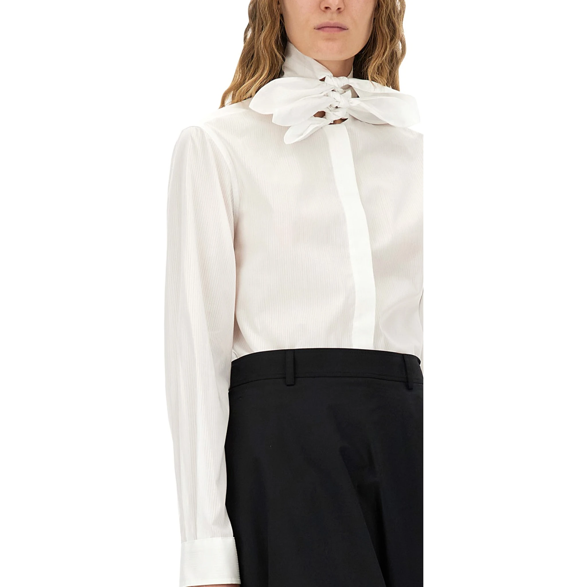 COTTON POPLIN JACQUARD SHIRT