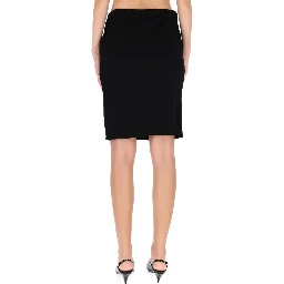 MIDI SKIRT WITH ASYMMETRICAL HEMLINE