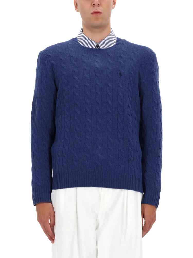 WOOL AND CASHMERE CABLE KNIT SWEATER