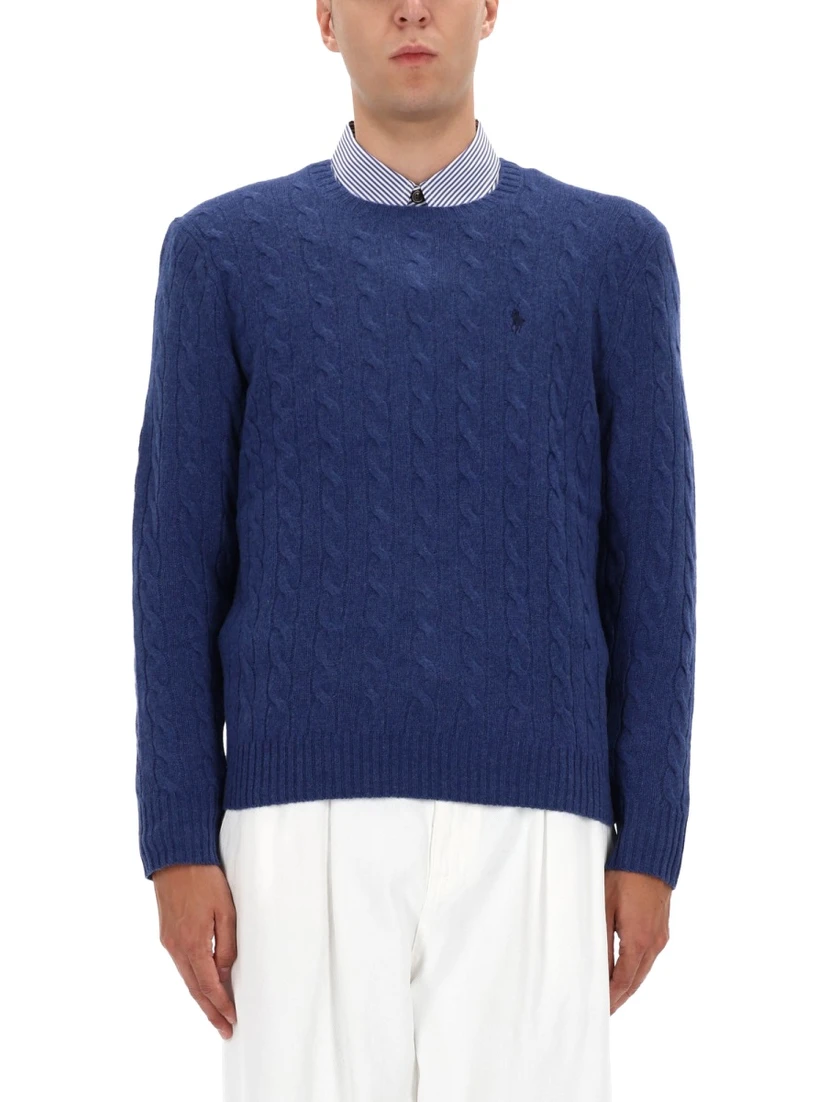 WOOL AND CASHMERE CABLE KNIT SWEATER
