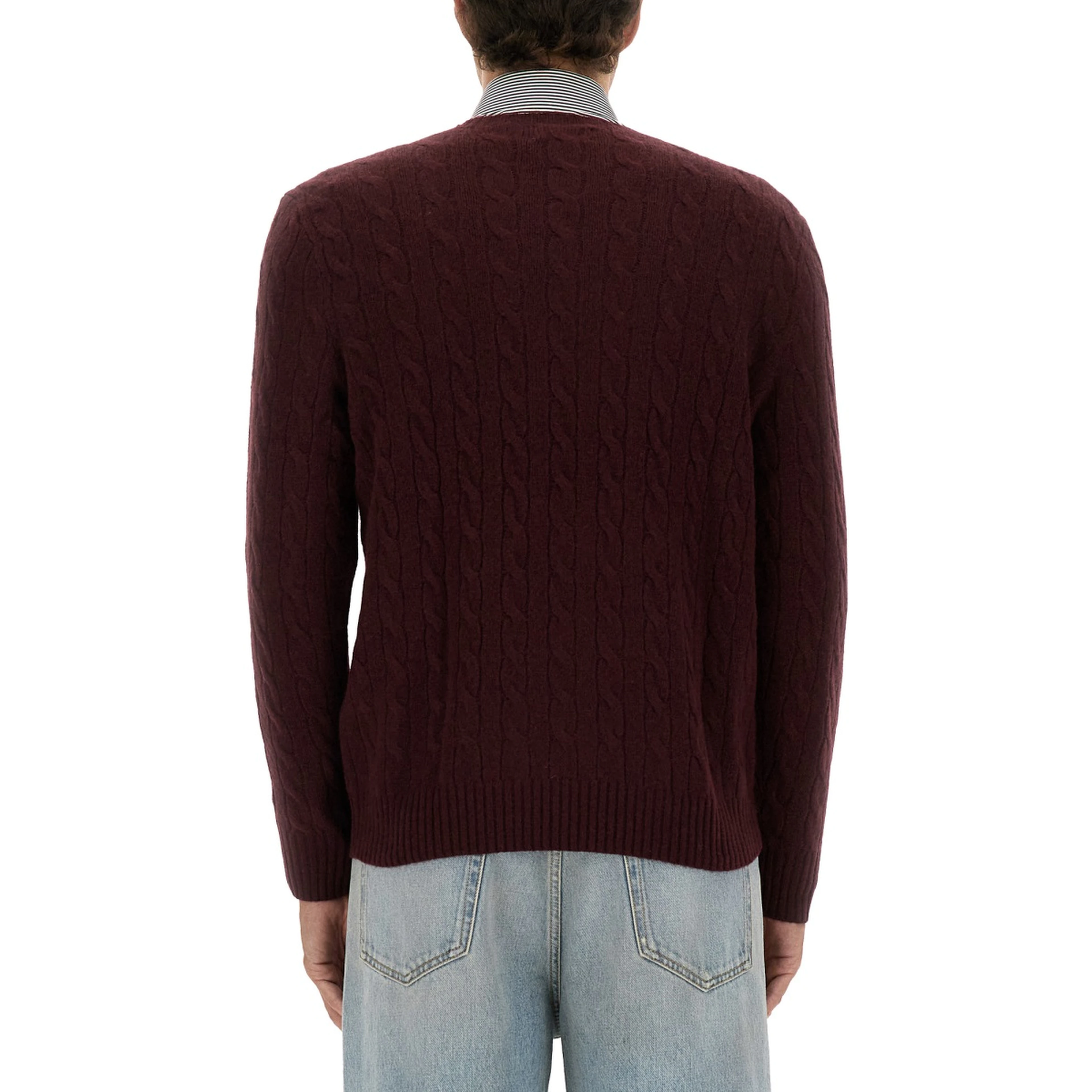 WOOL AND CASHMERE CABLE KNIT SWEATER