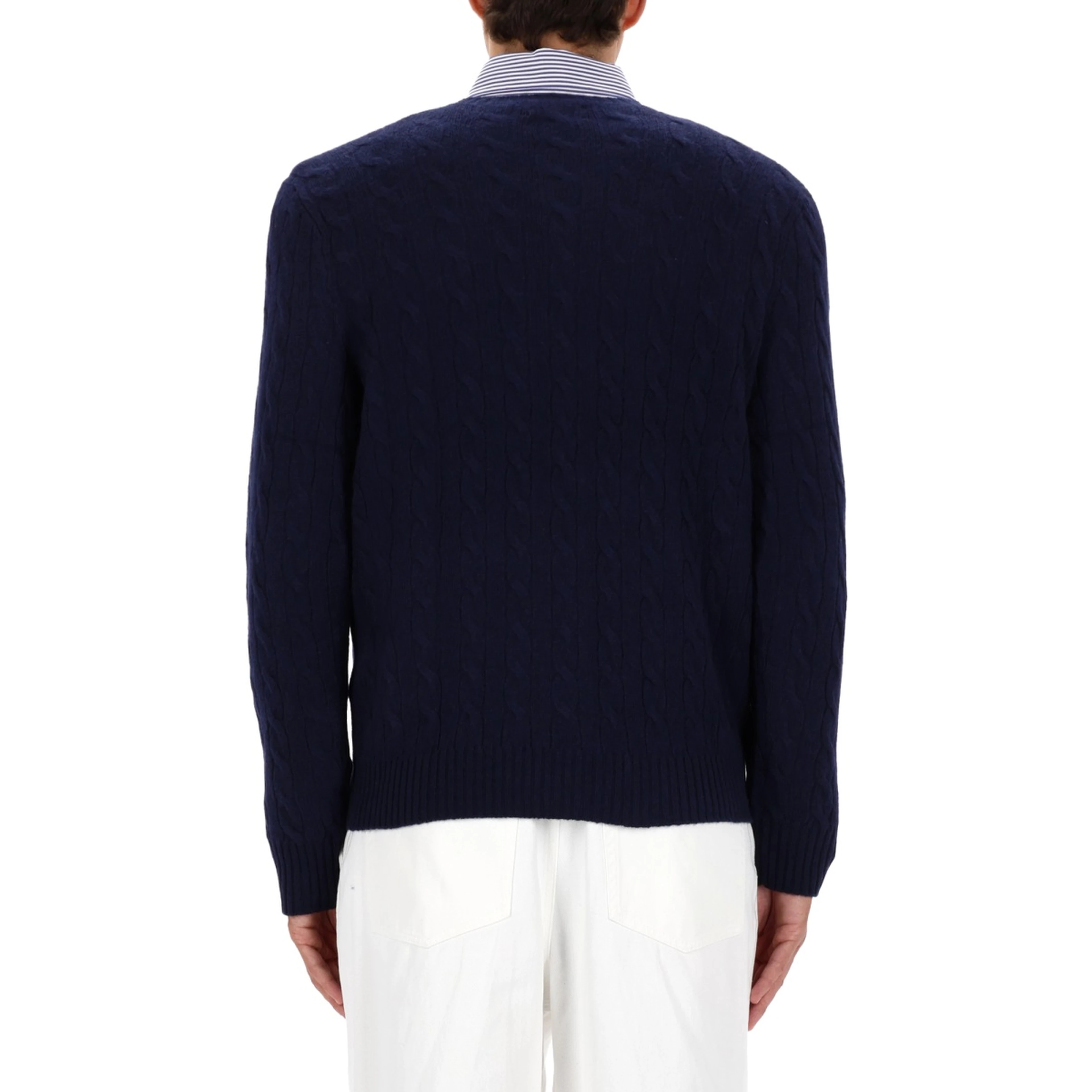 WOOL AND CASHMERE CABLE KNIT SWEATER