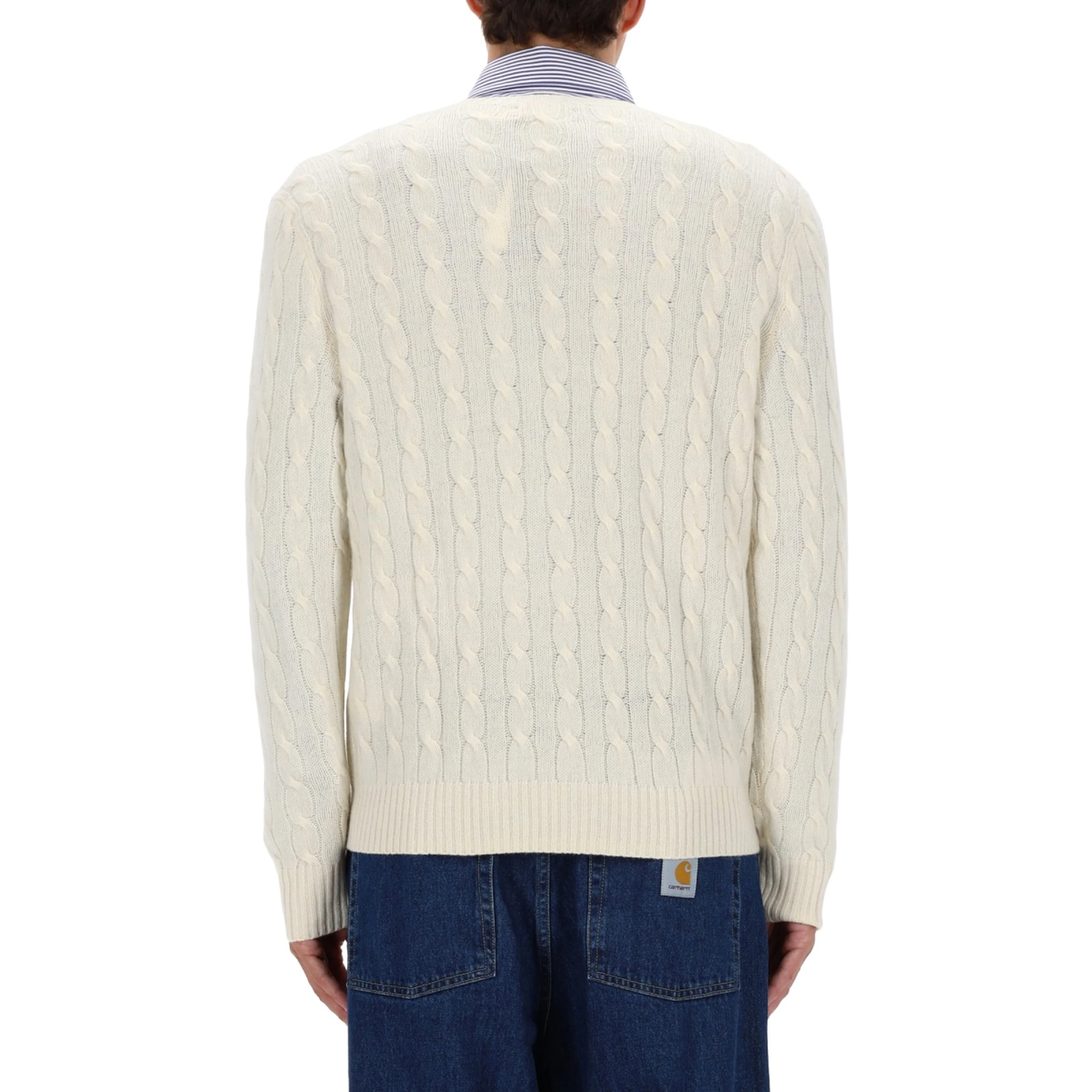 WOOL AND CASHMERE CABLE KNIT SWEATER