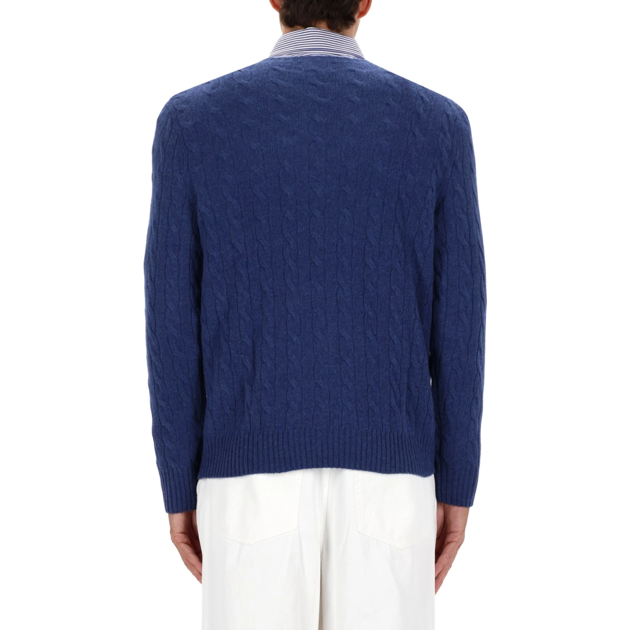 WOOL AND CASHMERE CABLE KNIT SWEATER