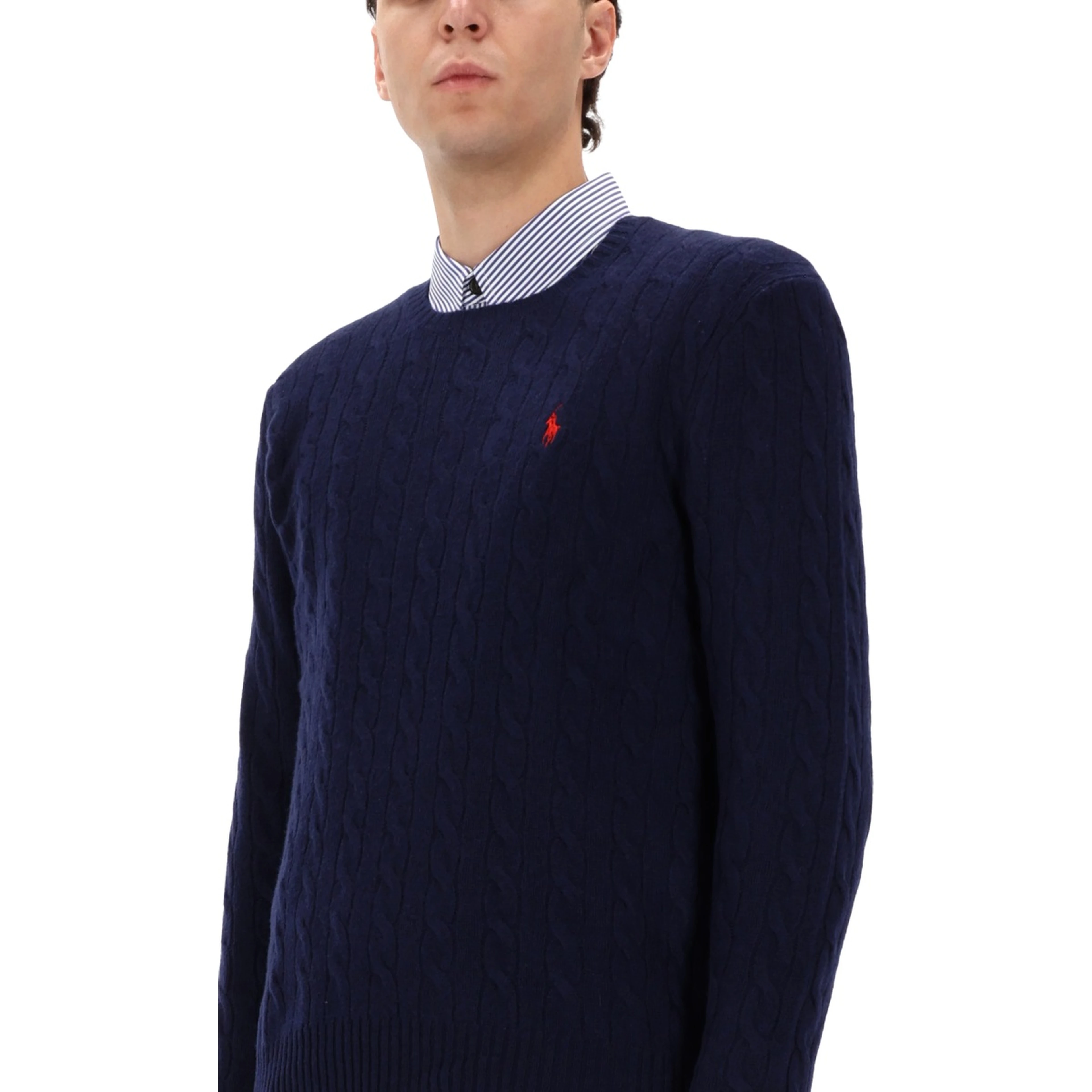 WOOL AND CASHMERE CABLE KNIT SWEATER