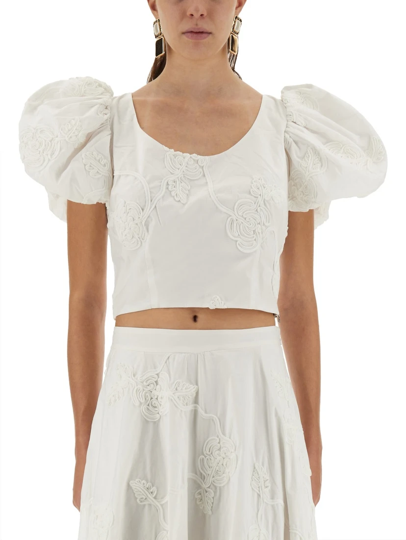 COTTON TOP WITH PUFF SLEEVES