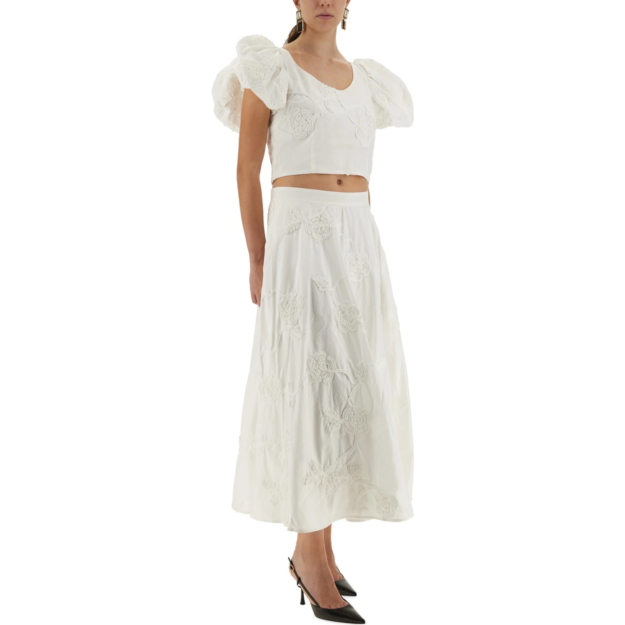 COTTON TOP WITH PUFF SLEEVES