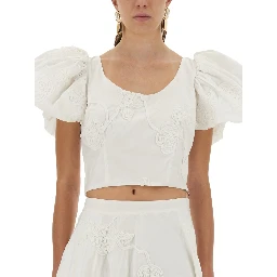COTTON TOP WITH PUFF SLEEVES