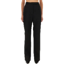 SHARP WOOL PANTS WITH PLEATS
