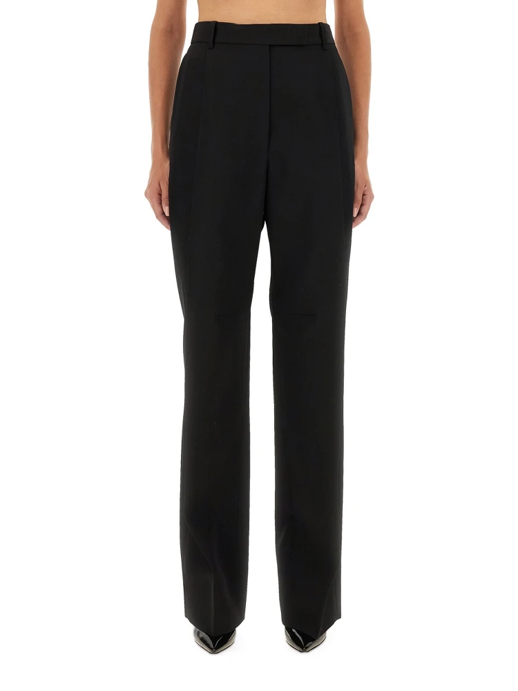 SHARP WOOL PANTS WITH PLEATS