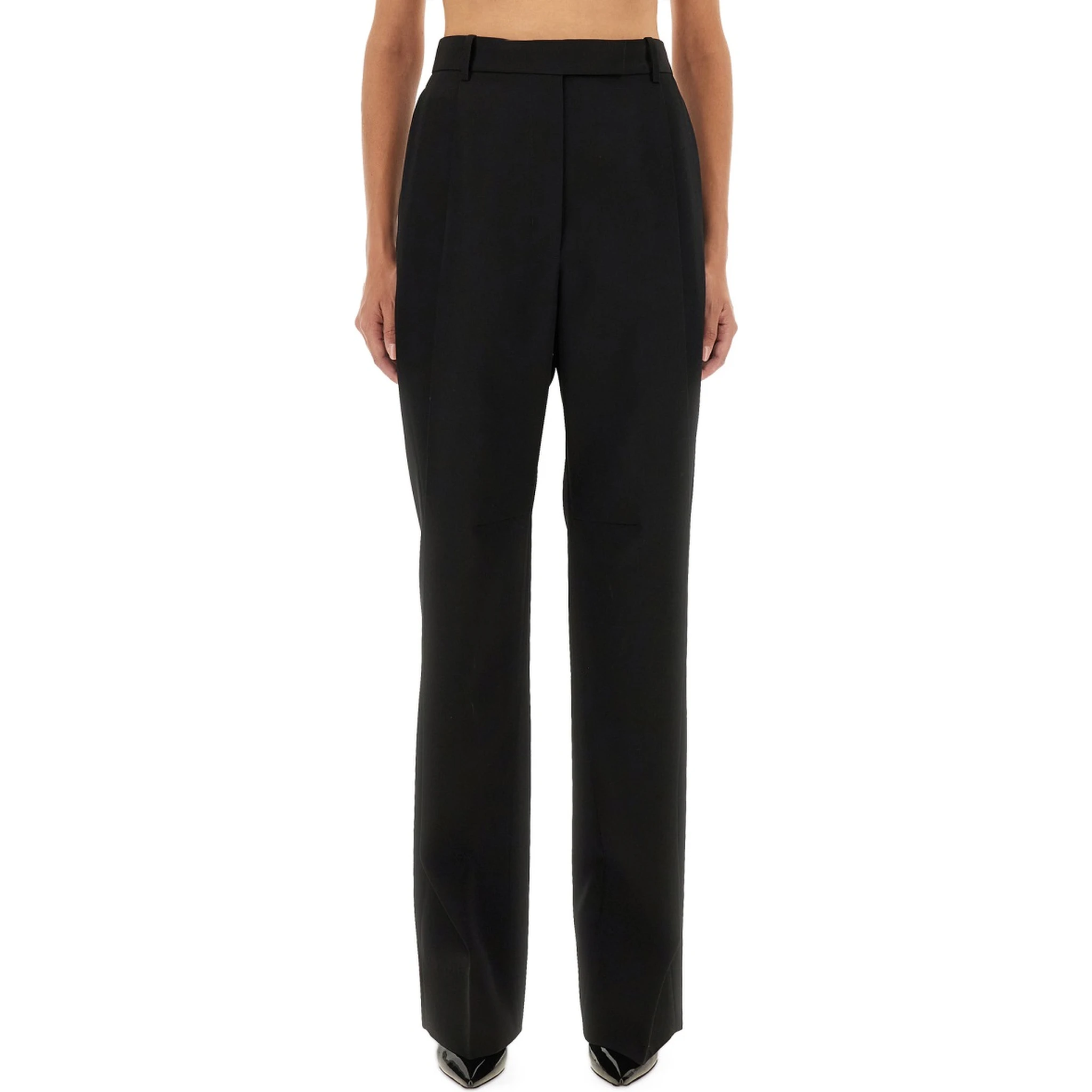 SHARP WOOL PANTS WITH PLEATS