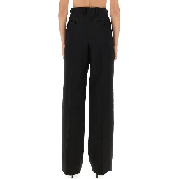 SHARP WOOL PANTS WITH PLEATS