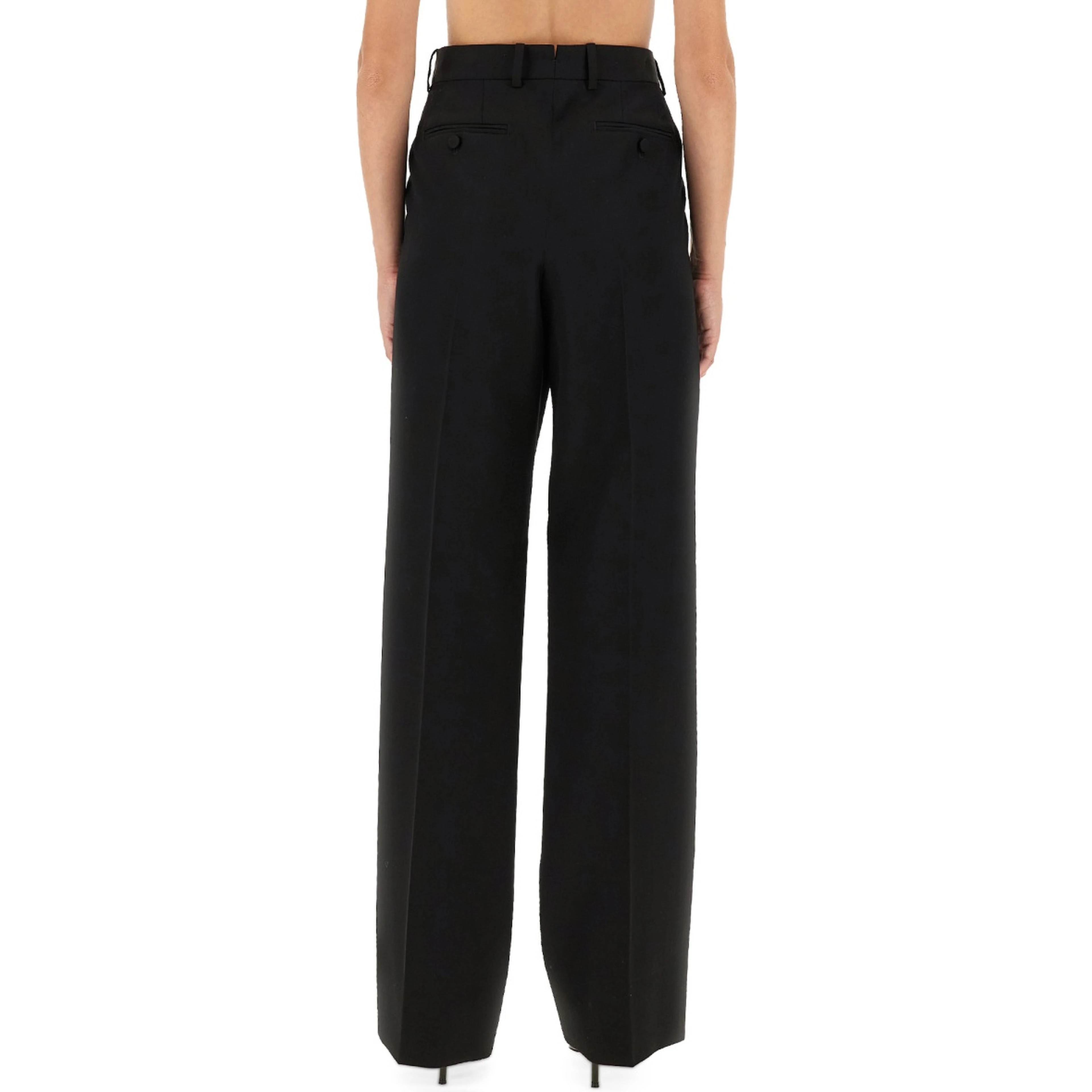 SHARP WOOL PANTS WITH PLEATS