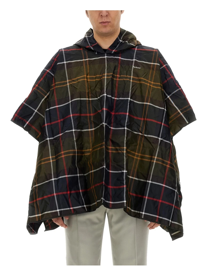PONCHO WITH TARTAN PATTERN