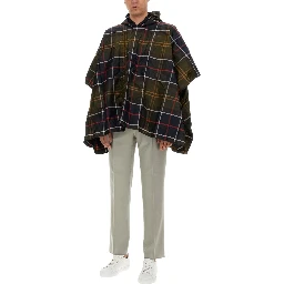 PONCHO WITH TARTAN PATTERN