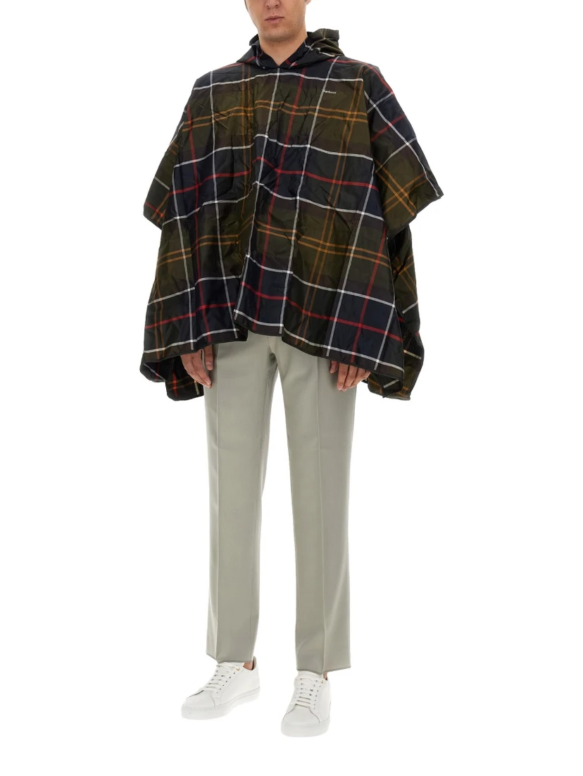 PONCHO WITH TARTAN PATTERN
