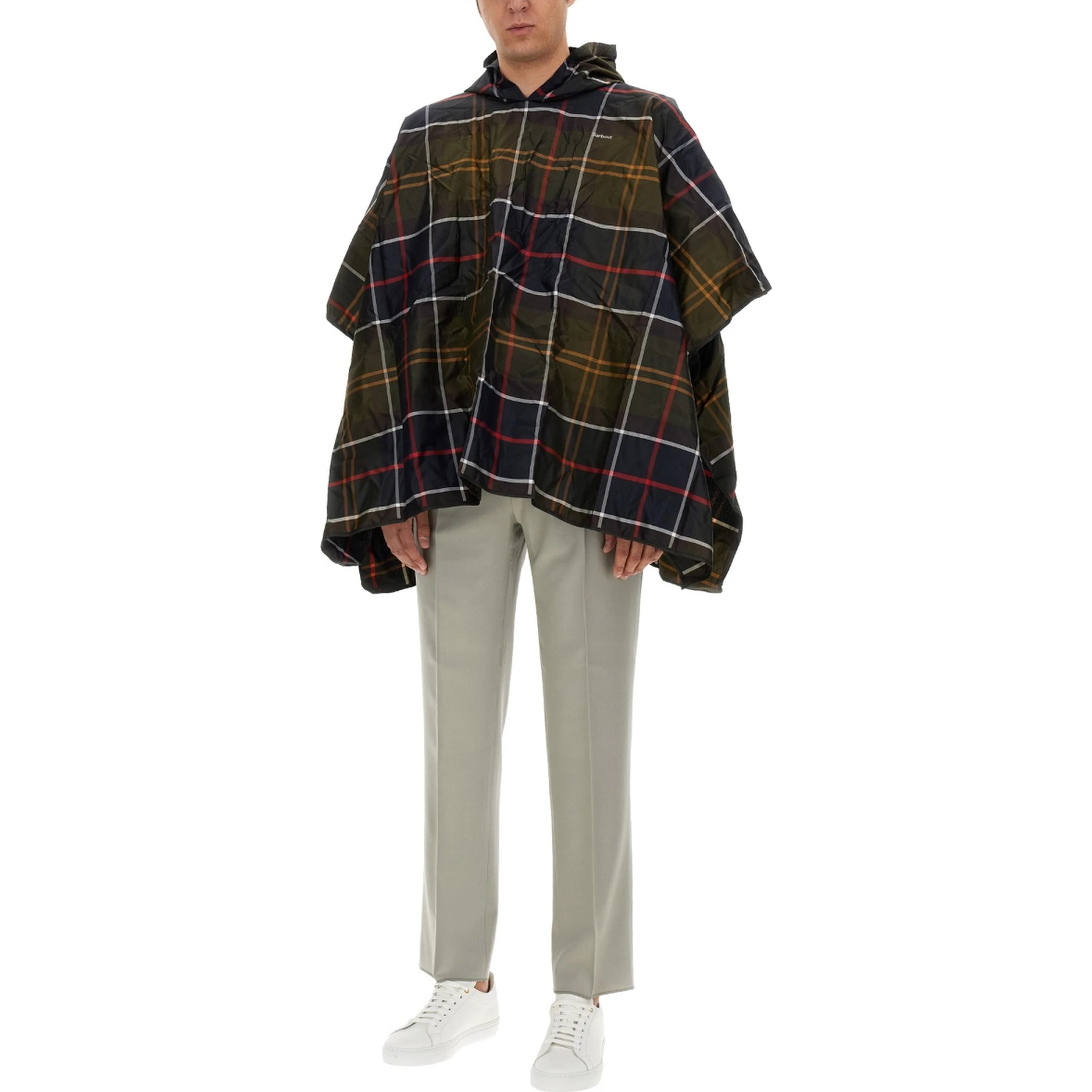 PONCHO WITH TARTAN PATTERN