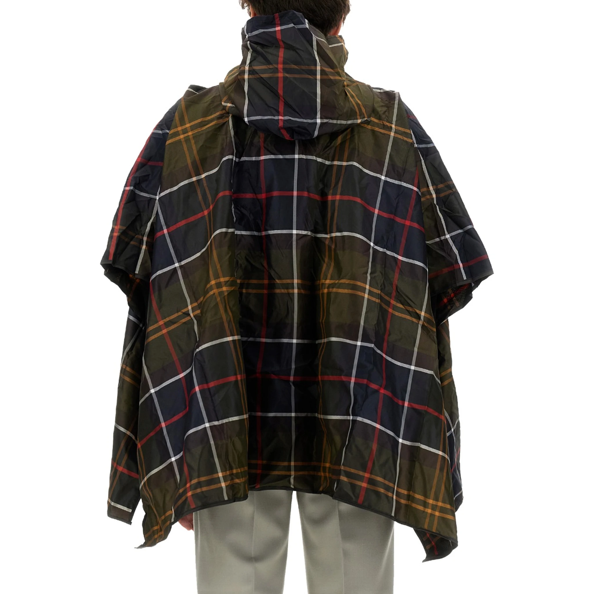PONCHO WITH TARTAN PATTERN