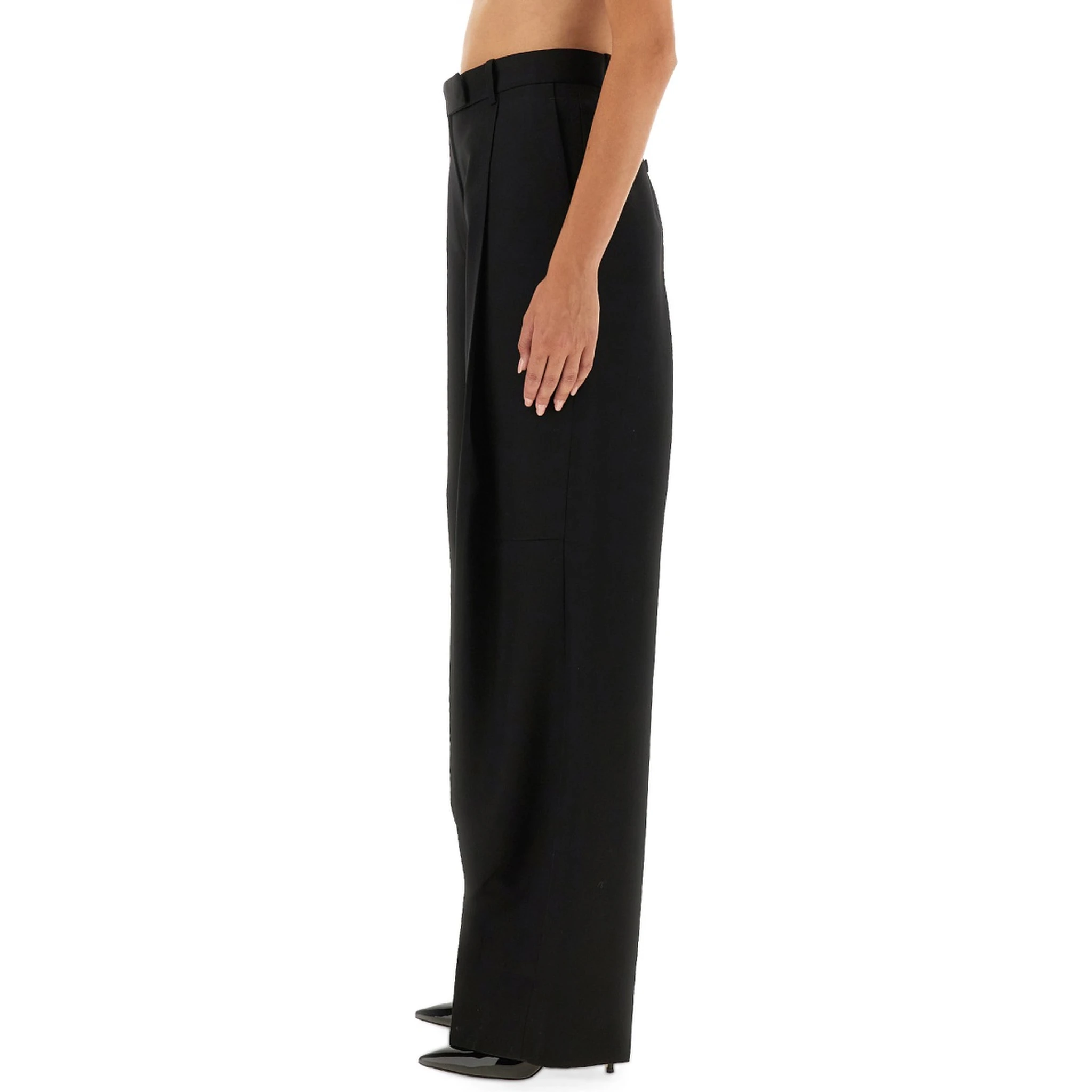 SHARP WOOL PANTS WITH PLEATS