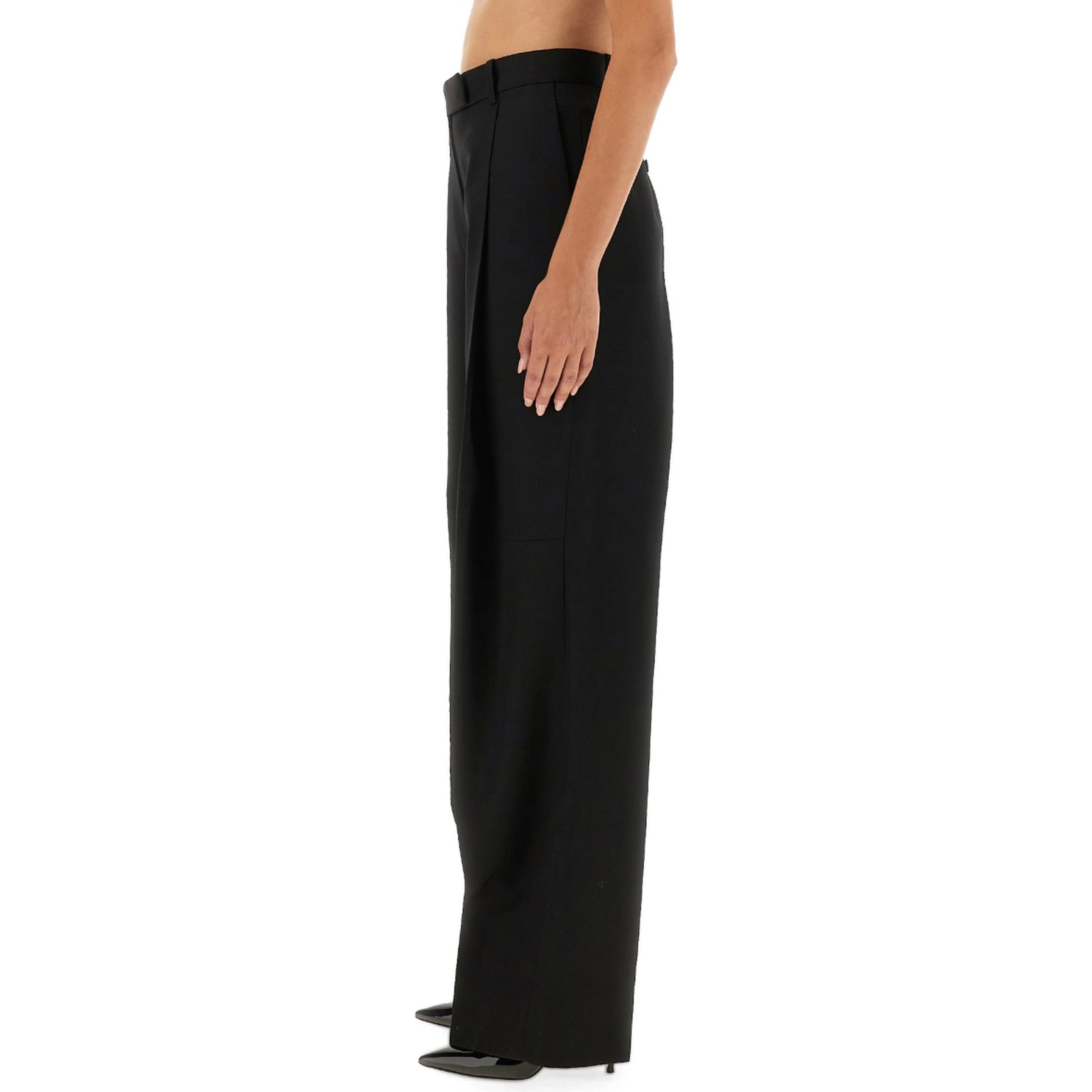 SHARP WOOL PANTS WITH PLEATS