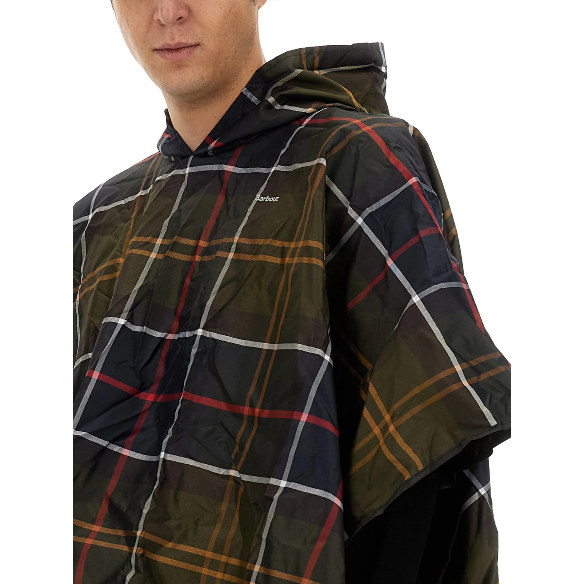 PONCHO WITH TARTAN PATTERN