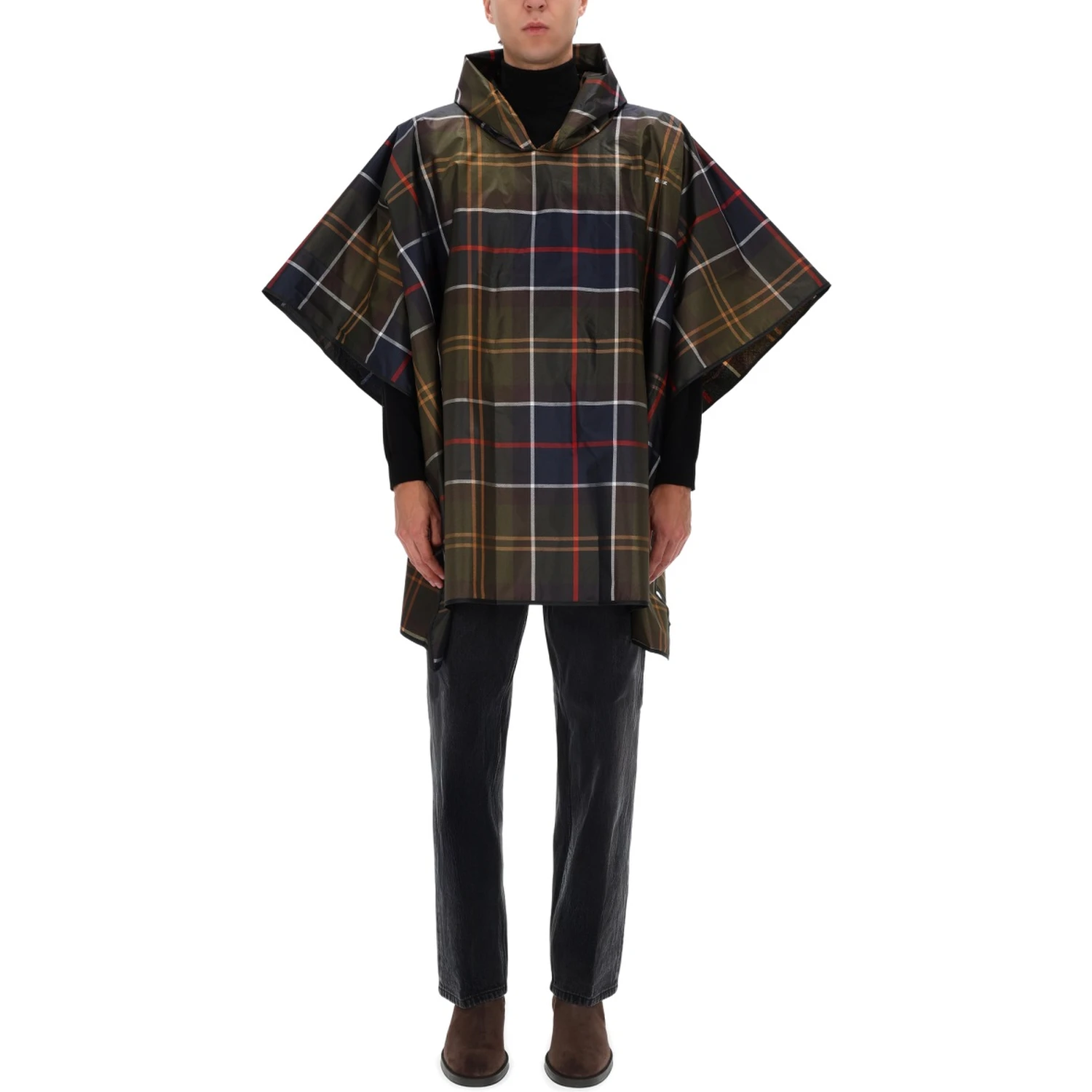 PONCHO WITH TARTAN PATTERN