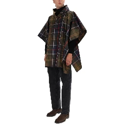 PONCHO WITH TARTAN PATTERN
