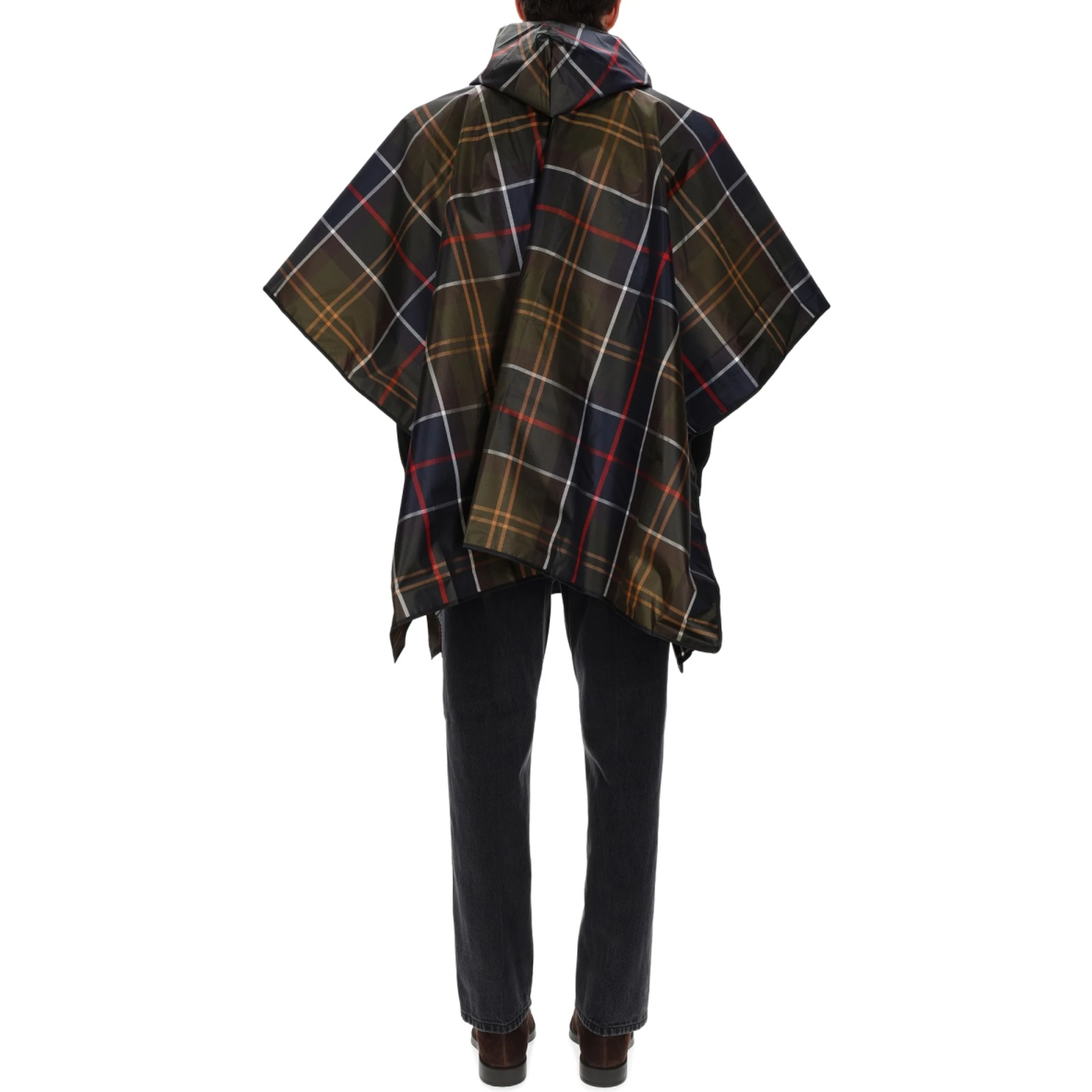 PONCHO WITH TARTAN PATTERN