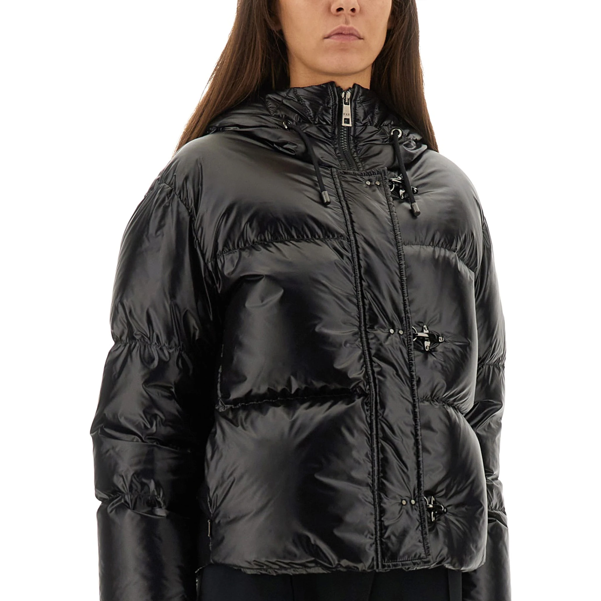 سترة مبطنة بغطاء للرأس