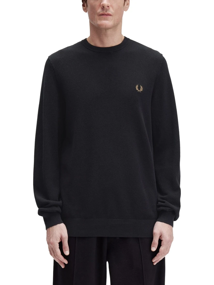 PIQUE SWEATER WITH LOGO
