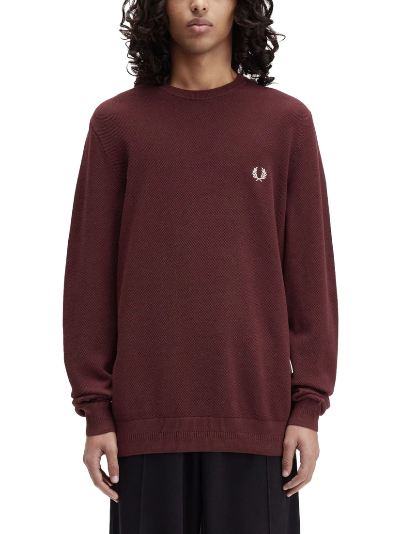PIQUE SWEATER WITH LOGO