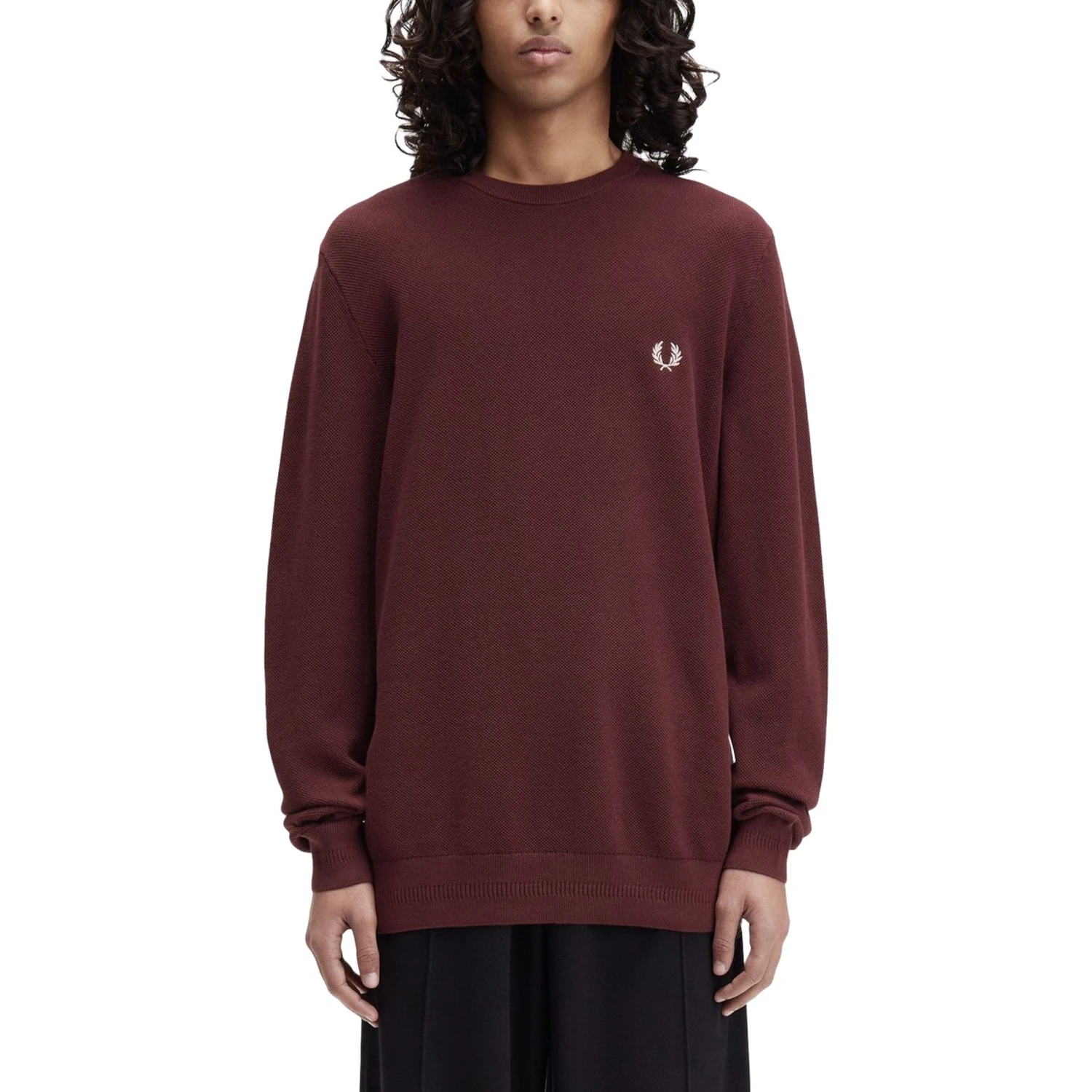 PIQUE SWEATER WITH LOGO