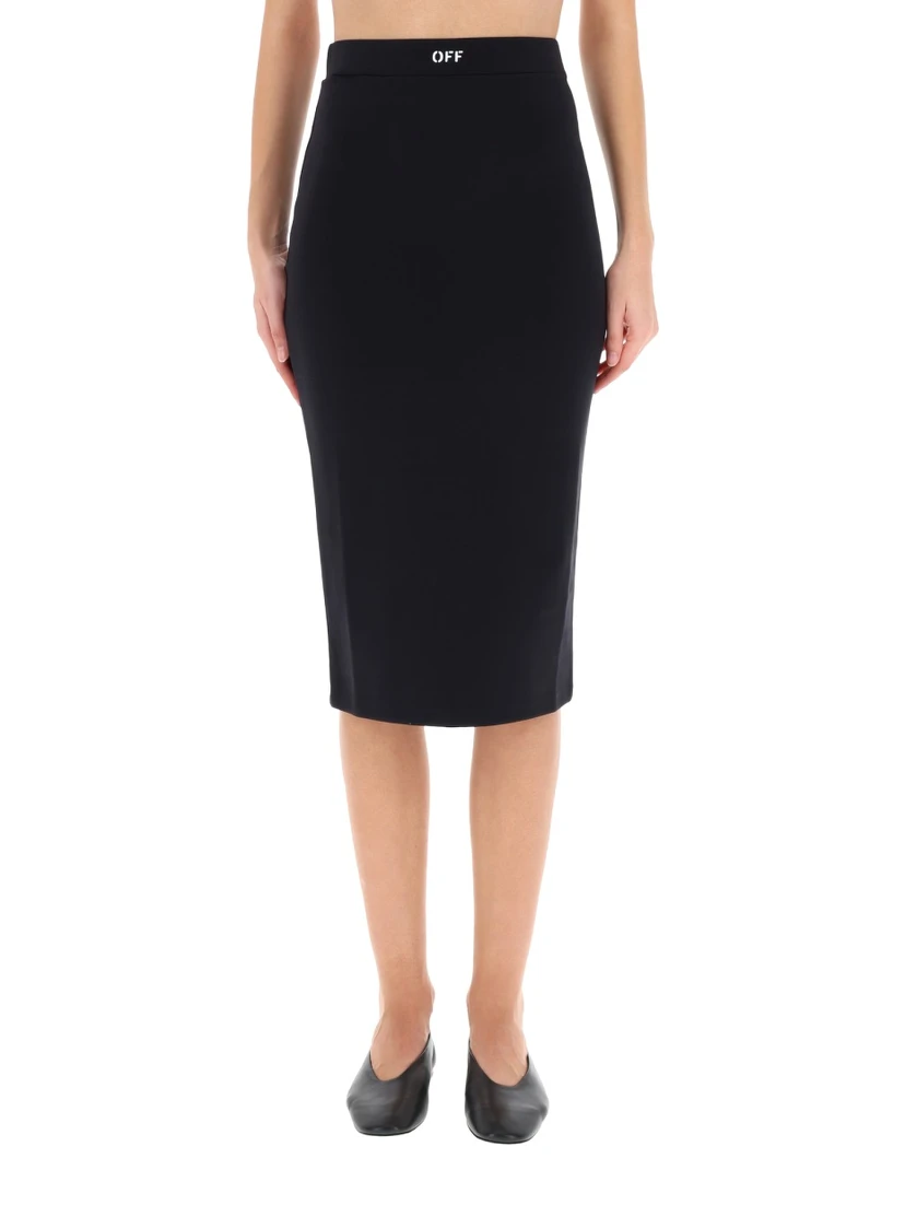 MIDI SKIRT WITH LOGO