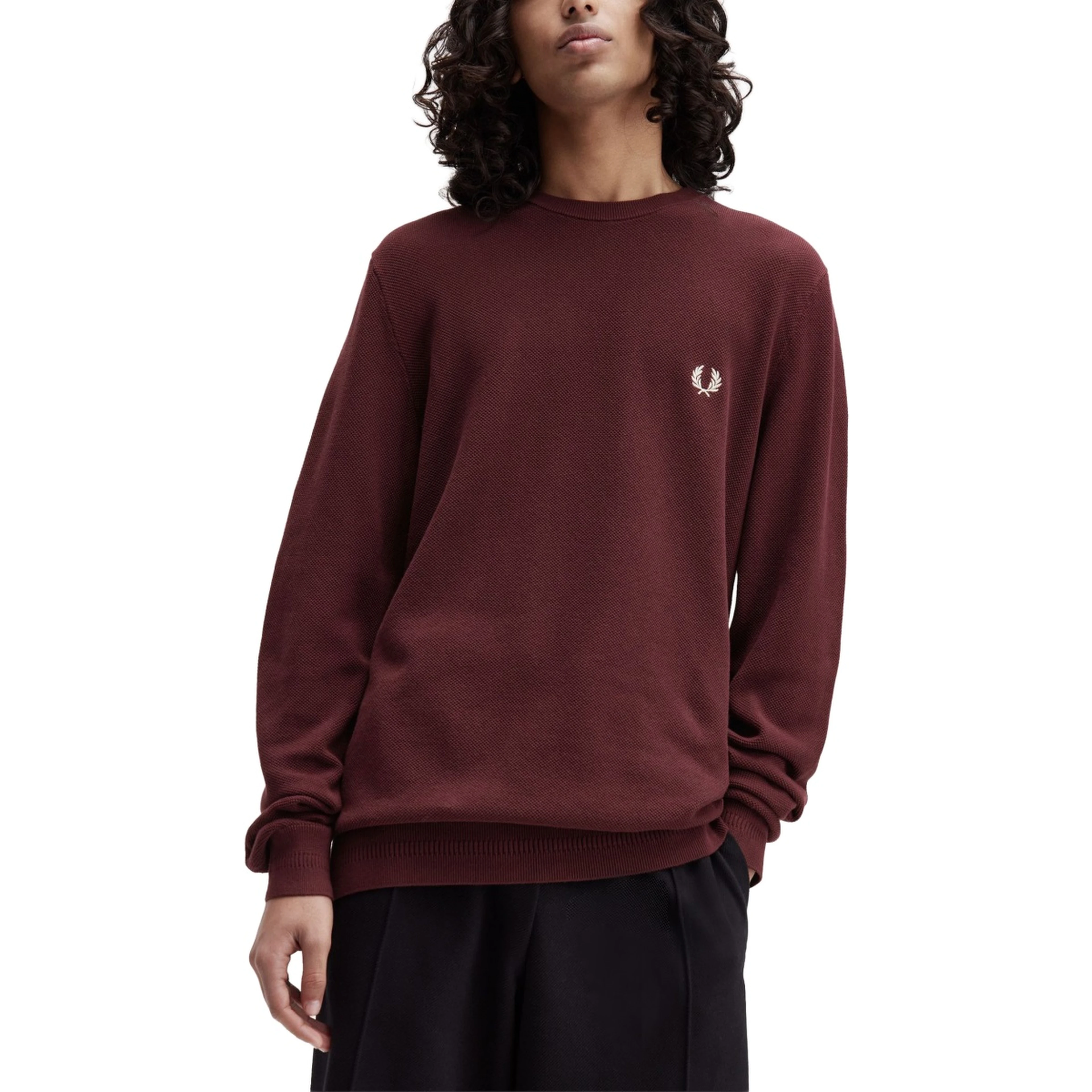 PIQUE SWEATER WITH LOGO