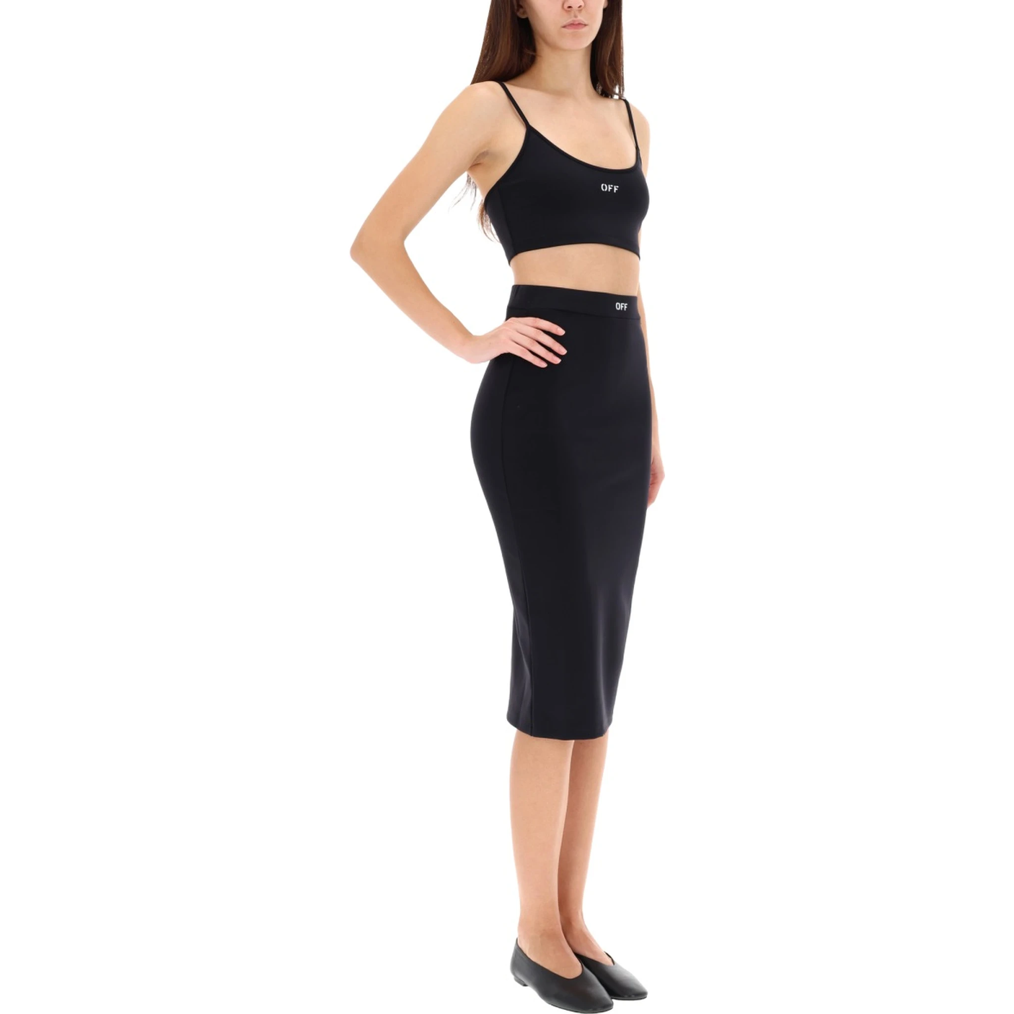 MIDI SKIRT WITH LOGO