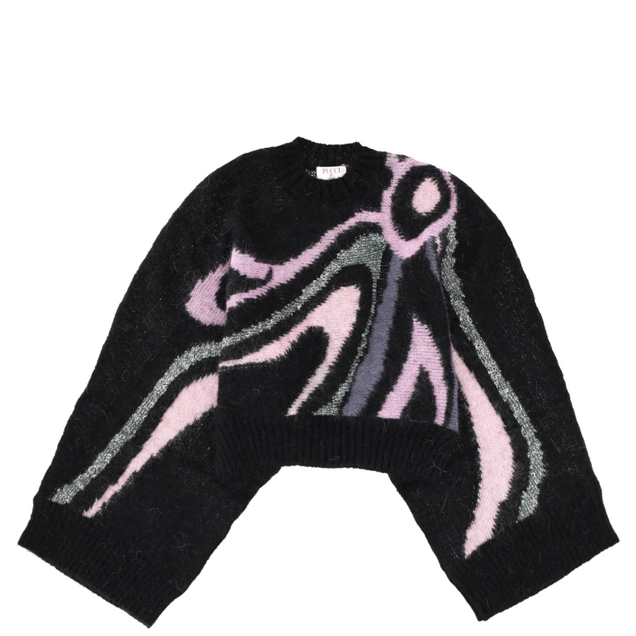 "MARBLE INLAY" PRINT SWEATER