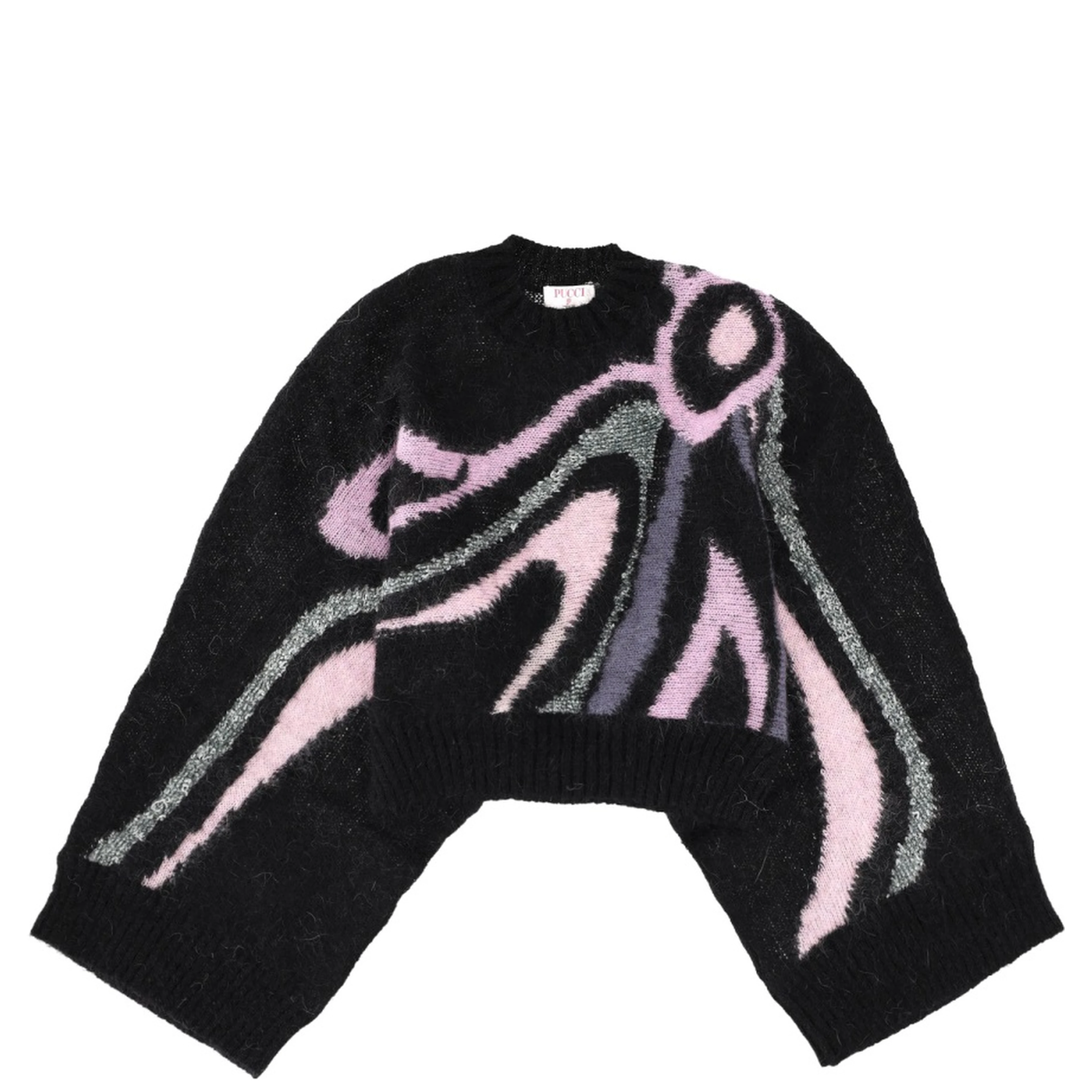 "MARBLE INLAY" PRINT SWEATER