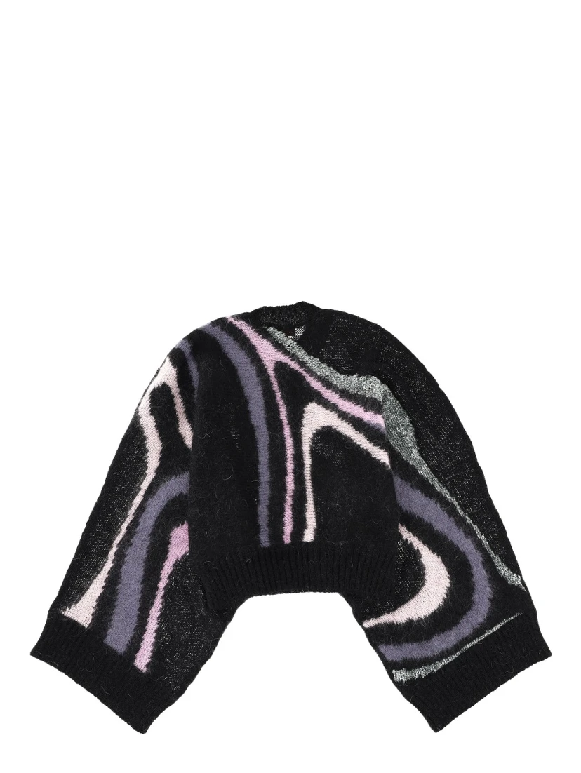 "MARBLE INLAY" PRINT SWEATER