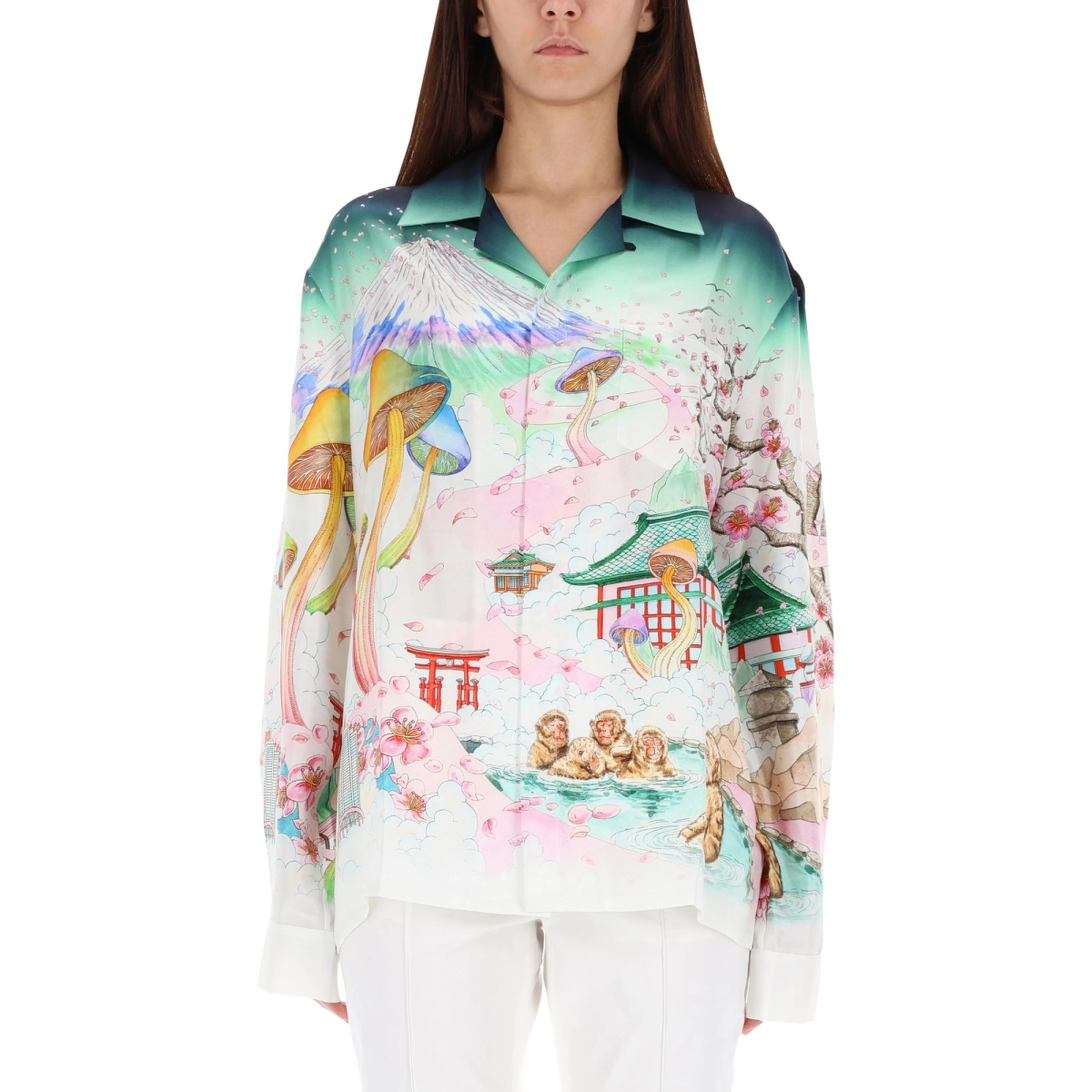 "FLOWER" PRINT SHIRT
