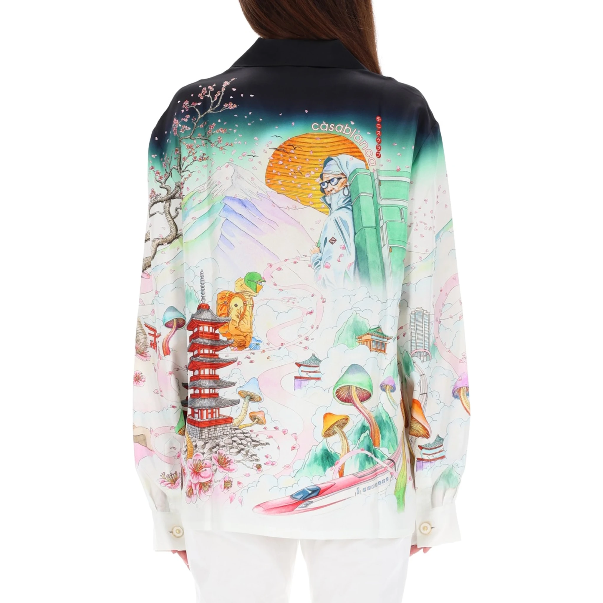 "FLOWER" PRINT SHIRT