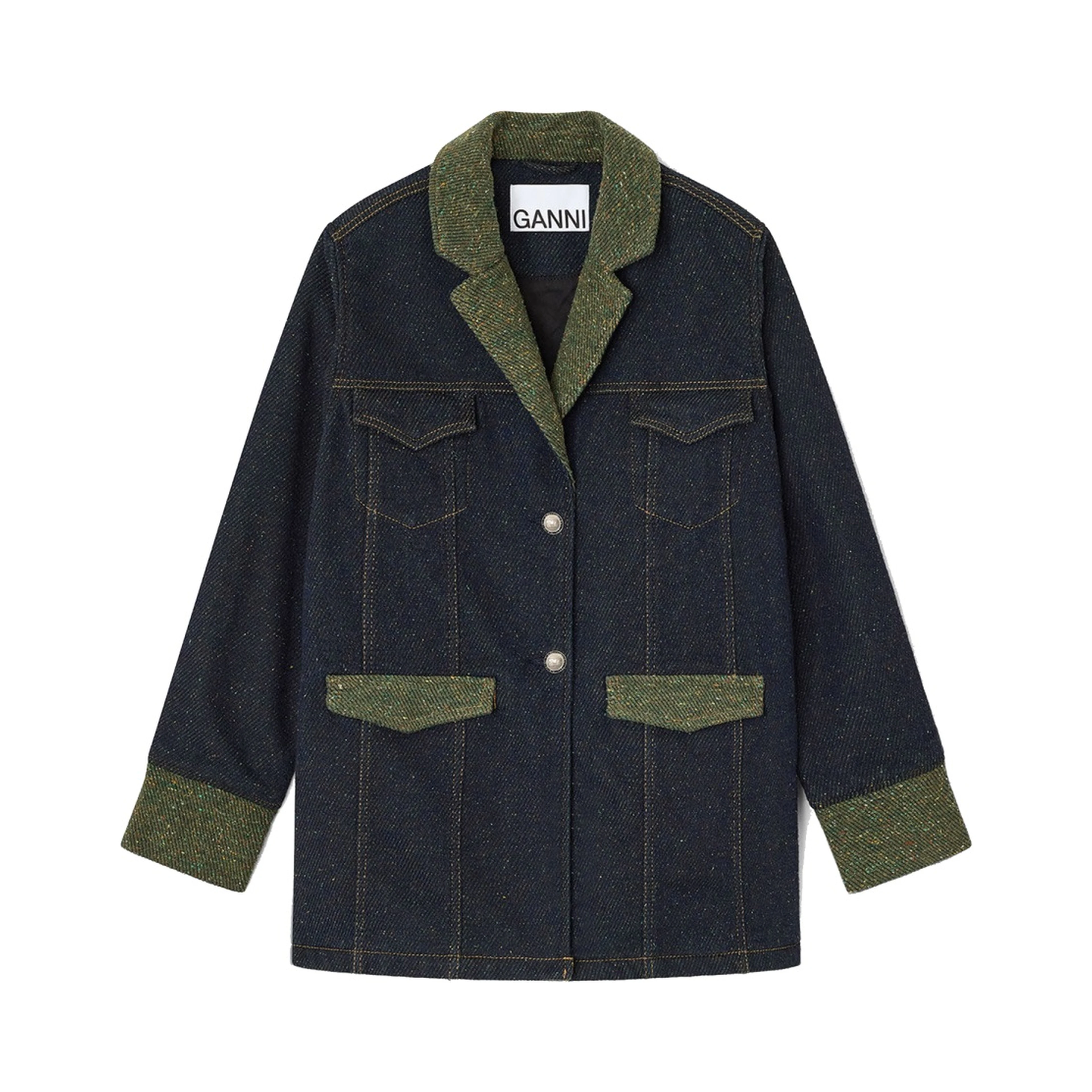 COTTON DENIM BLAZER