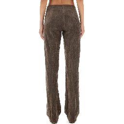 VELVET "CRINKLE" SLIM PANTS