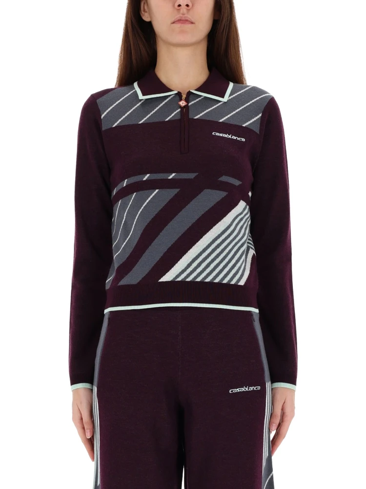 "DIAGONAL" TENNIS POLO SHIRT