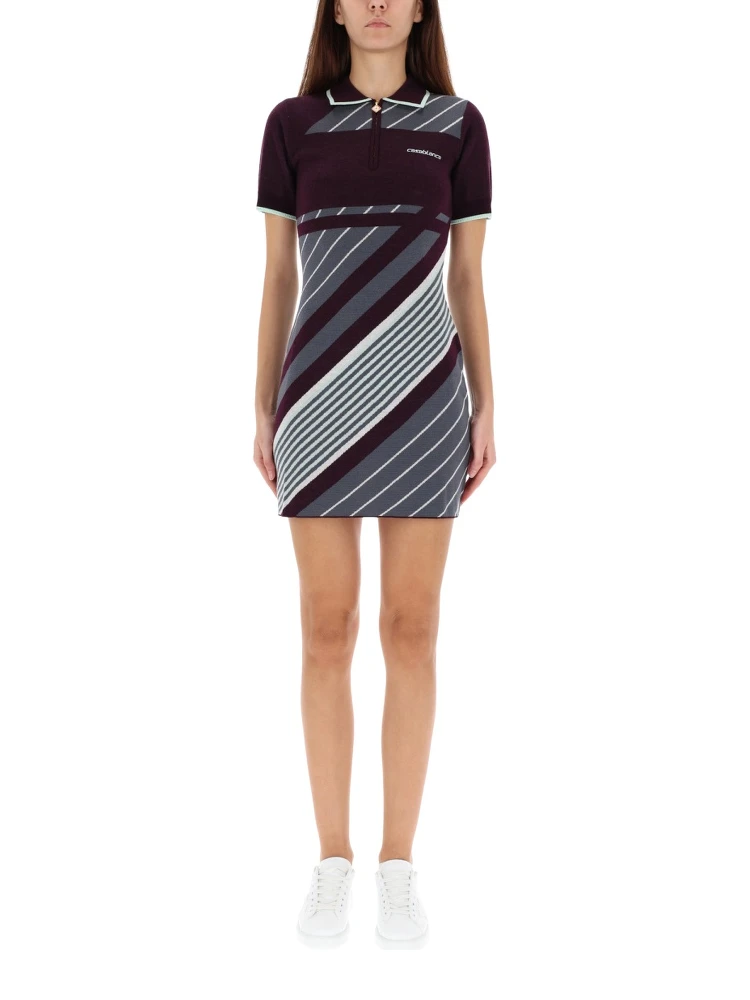"DIAGONAL" TENNIS POLO DRESS