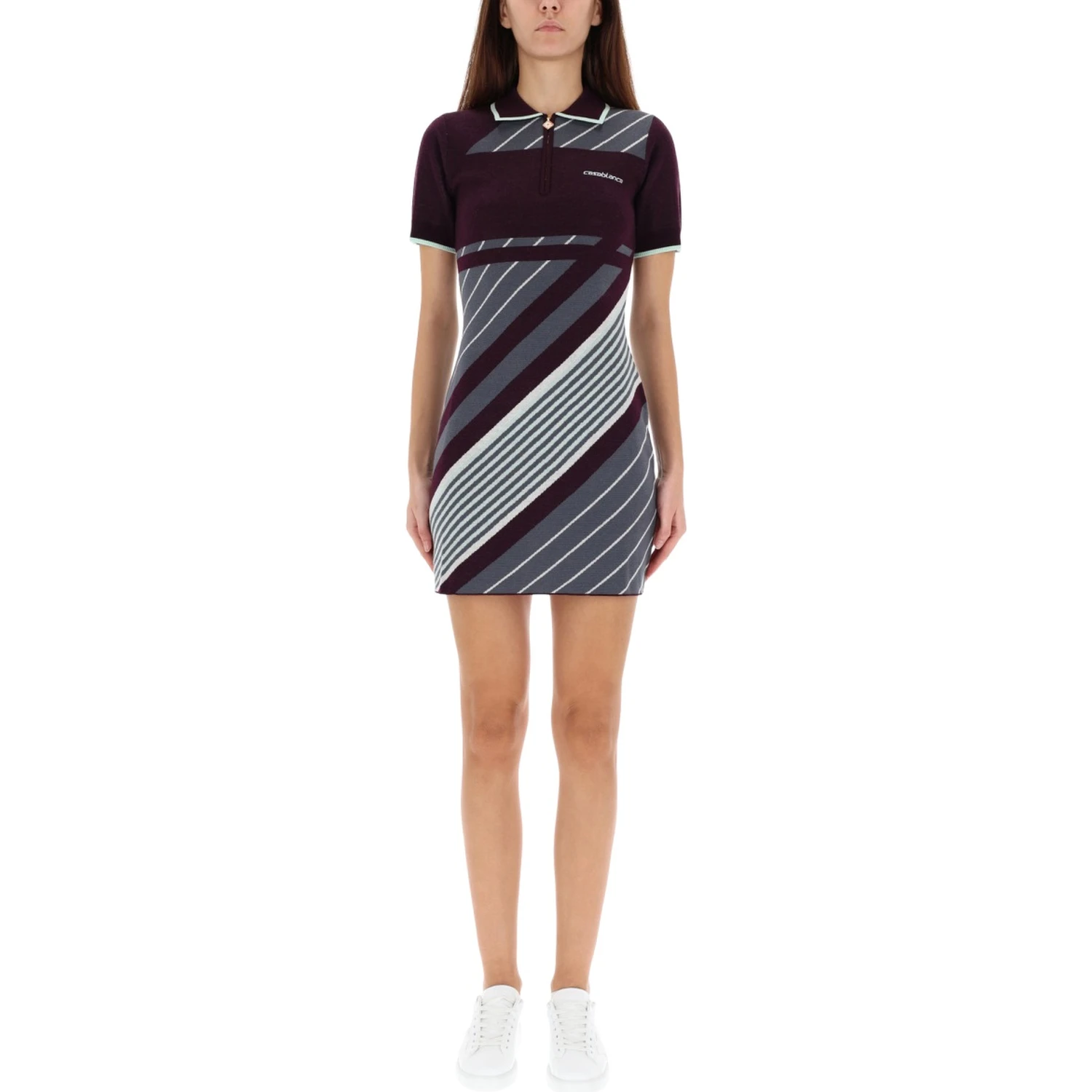"DIAGONAL" TENNIS POLO DRESS