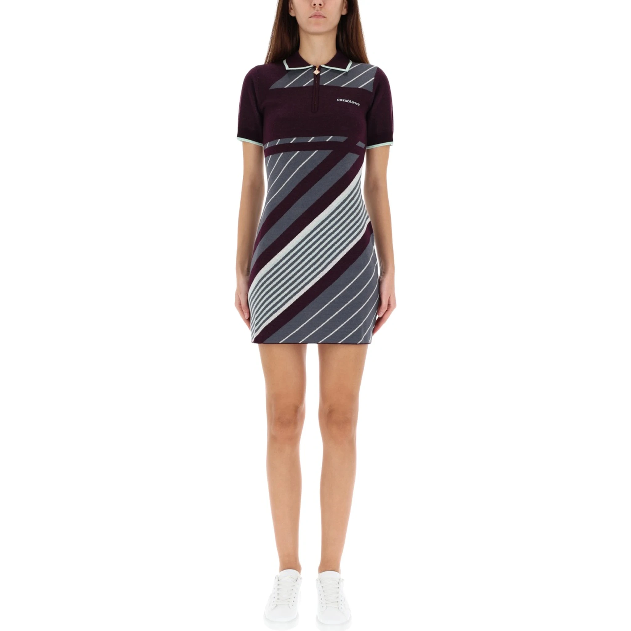 "DIAGONAL" TENNIS POLO DRESS